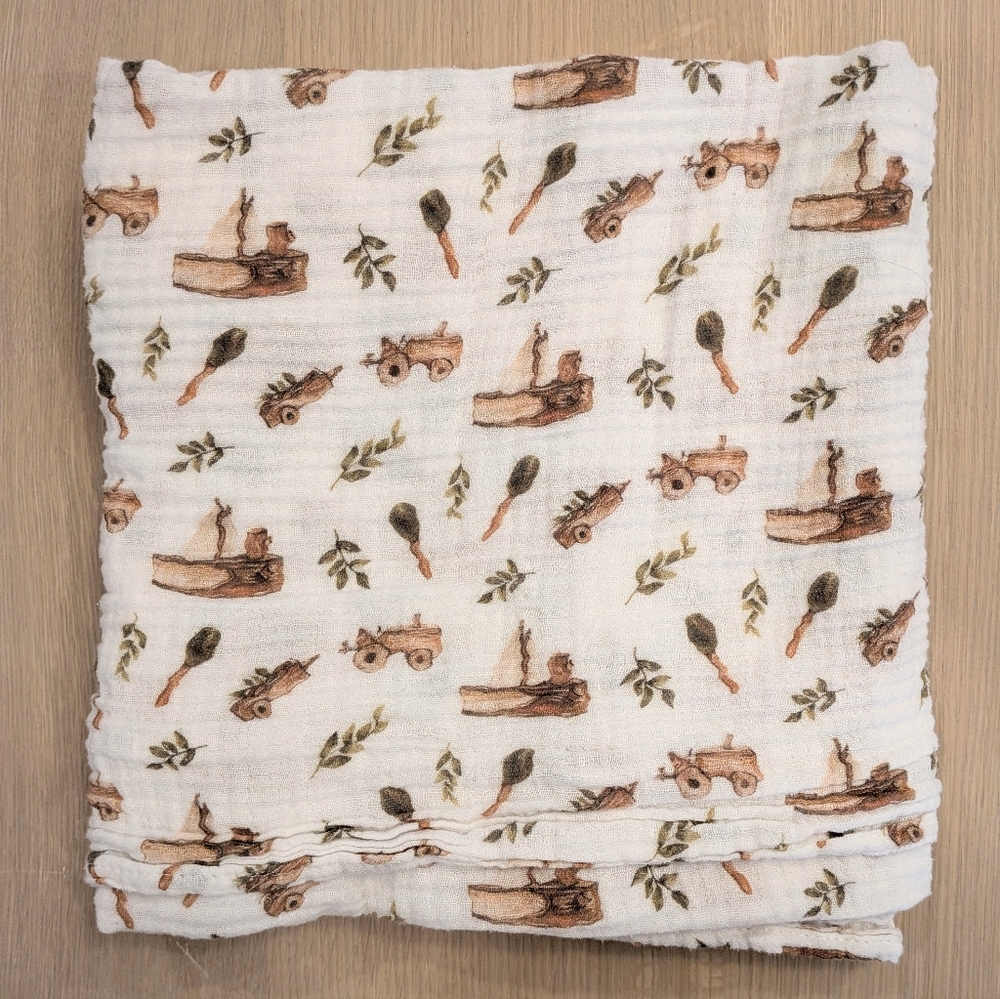 42x42" Woodland Themed Swaddle Baby Blanket